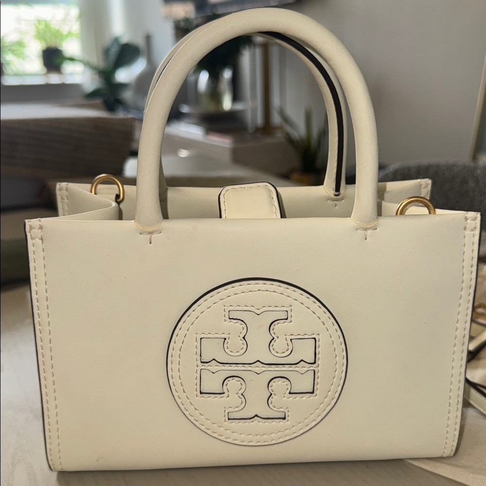 Tory Burch White Logo Satchel